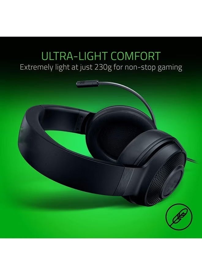 Wired Gaming Headset, 7.1 Surround Sound, Lightweight Aluminum Frame, Bendable Cardioid Microphone, Oval Ear Cushions, Adjustable Headband for PC, Xbox, PS4, Nintendo Switch Black - Image 3